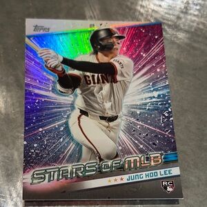 Topps MLB Card with Rainbow and White